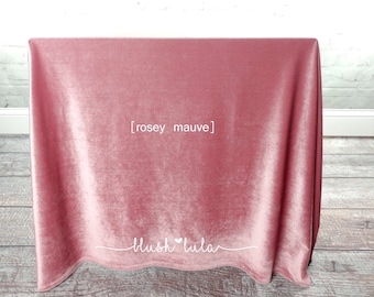 READY to SHIP! Luxe Rosey Mauve Pink Velvet Tablecloth Overlay Linens - [Many Sizes] Wedding Party Shower Bridal Cake Table- blush LULA