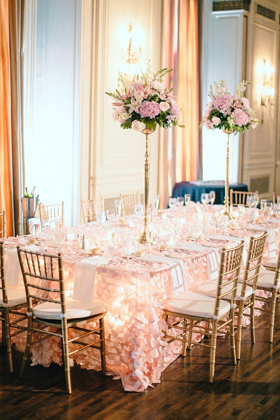 Blush Pink Ruffle Tablecloth