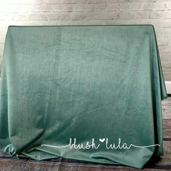 READY to SHIP! Luxe Sea Glass Velvet Tablecloth Overlay - [Many Sizes] Premium Couture Linens - blush LULA