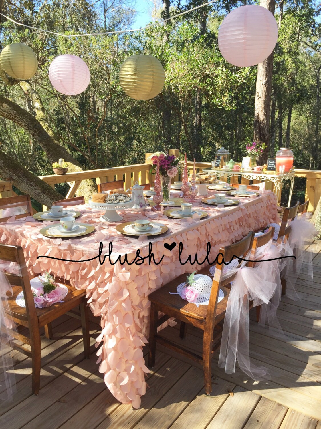 Champagne Round Petal Ruffle Tablecloth Or Runner For Dessert Table Cake Wedding Event Decor Romantic Blush Lula Weddings Decorations Pcpplasticos Co Champagne Round Petal Ruffle, Paper Tablecloths For 5ft Round Tables