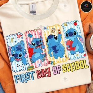 Trendy Cartoon Back To School Png, Retro Jungen Mädchen Erster Schultag Png, Lustige Kinder Zurück zu Schule Png, Blauer Alien Charakter Png