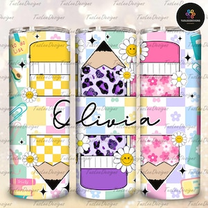 Custom Teacher Life 20oz Skinny Tumbler Wrap Png, Teacher Appreciation Tumbler Design Png, Last Day Of School Png, Back To School Png