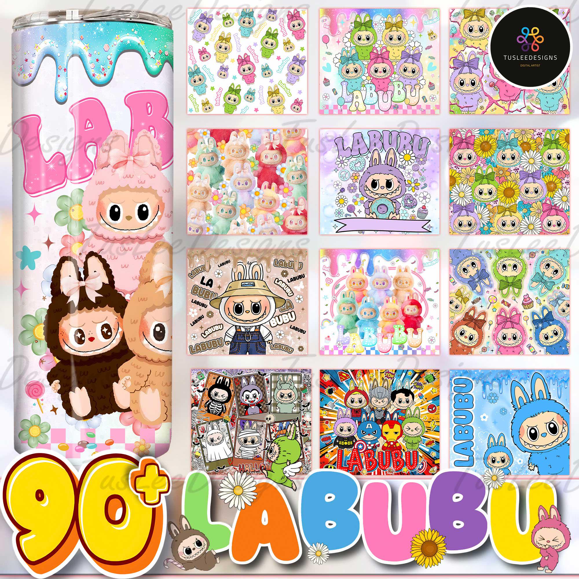 90+ Doll Cartoon 20oz Skinny Tumbler Wrap Bundle Png, Cartoon 20oz Tumbler Wrap, Perfect Gift for Kids Png, Trending Pink Cartoon Character
