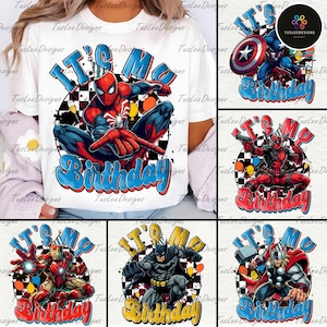 Bundel cartoon spin verjaardag shirt png, grappige spin held verjaardag shirt png, gelukkige verjaardag, grappige spin held verjaardag shirt png