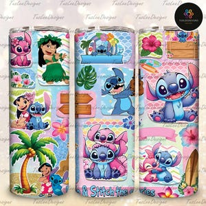 Blue Monster Character 20oZ Tumbler Wrap Design, Digital Download, Skinny Straight Wrap, Cartoon 20oZ Tumbler Wrap, Digital File