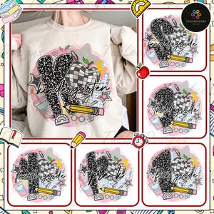 Preppy Back to School Bundle PNG, Coquette Teacher First Day of School Shirt Design, Girly Pencil Back To School, Pre-k 1st/2nd/3rd Grade