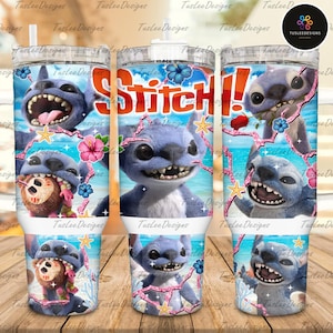 Blue Monster Character 40 OZ Tumbler Wrap Design, Digital Download, Skinny Straight Wrap, Cartoon 40 OZ Tumbler Wrap, Bestseller tumbler