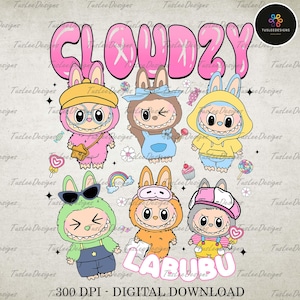 Monster Doll Png, Cloudzy Cute Doll For Kids Girls Png, Easter Coquette Bow Png, Gift For Easter Day, Perfect Gift for Kids Png
