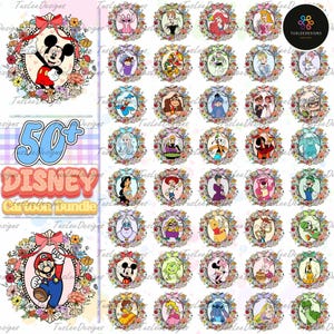 Cartoon PNG Clipart Bundle, Prinzessin Coquette Bow Digitales Papier, Familienreise Png, Familienurlaub Png, lustige Cartoon Freunde Sublimation