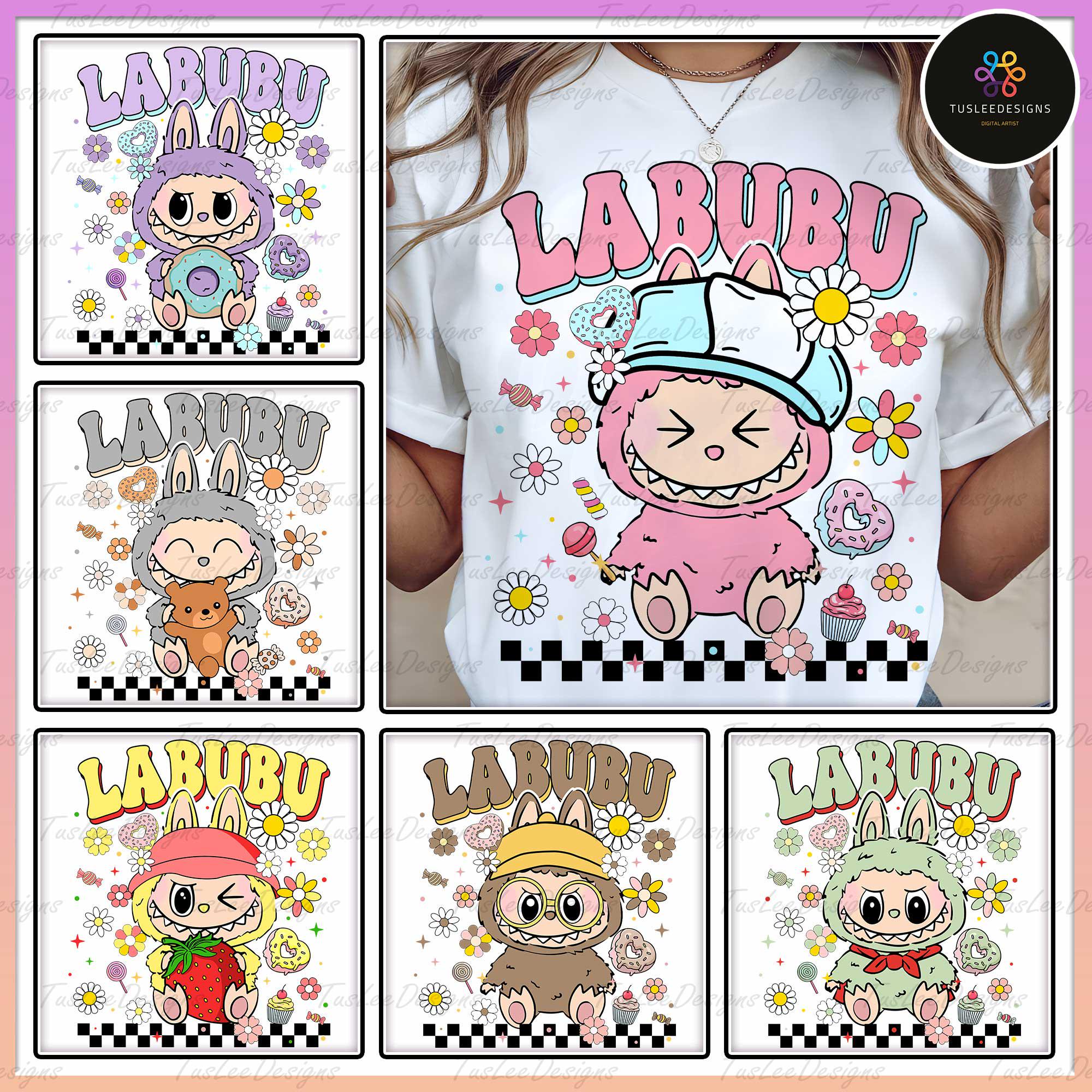 Trending Pink Cartoon Character Bundle Design, Perfect Gift for Kids, Easter Coquette Bow Doll For Kids Girls Png, Funny Easter Day