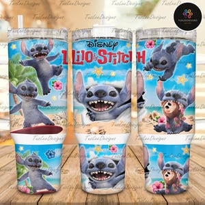 Blue Monster Character 40 OZ Tumbler Wrap Design, Digital Download, Skinny Straight Wrap, Cartoon 40 OZ Tumbler Wrap, Bestseller tumbler