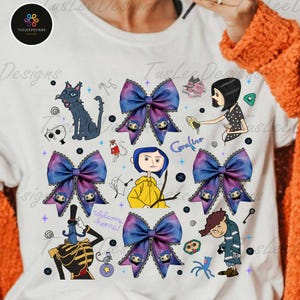 Coquette Bow Movie Eyes Png, Halloween Coquette Png, Horror Movie Png, Horror Movie Fan Png, Fantasy Movie Png, Cartoon Character Png