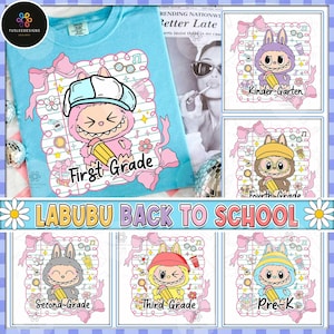 Trending Doll Cartoon School Grade Png Bundle, Back To School 1st/2nd/3rd Grade Png, Retro School Designs, Monster Doll Toy Teacher Png