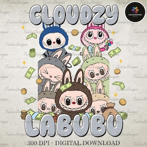 Monster Doll Png, Cloudzy Cute Doll For Kids Girls Png, Easter Coquette Bow Png, Gift For Easter Day, Perfect Gift for Kids Png