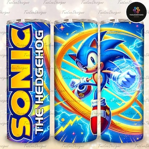Hedgehog Characters Tumbler, Hero Video Game Tumbler Sublimation Design, Movie 20oz Gaming Tumbler, Hedgehog Tumbler Wrap, Digital File