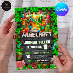 Trending Spiel Geburtstagsfeier Einladung Canva Vorlage, Gamer Geburtstag Kartenvorlage, Canva Gamer Geburtstagseinladung Png, Geburtstag einladen