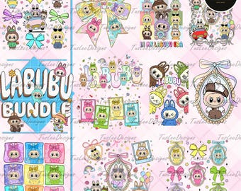 Bundle Perfect Gift for Kids, Monster Doll Png, Coquette Bow Cute Doll For Kids Girls Png, Doll Coquette Bow Png, Cartoon Coquette Png