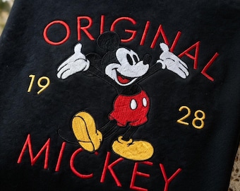 Geborduurd sweatshirt Magical Land, vintage origineel T-shirt uit 1928, shirt Magic Kingdom, parktrip ronde hals, meisjesreis