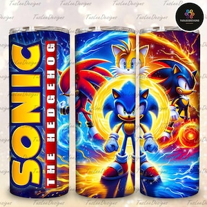 Hedgehog Characters Tumbler, Hero Video Game Tumbler Sublimation Design, Movie 20oz Gaming Tumbler, Hedgehog Tumbler Wrap