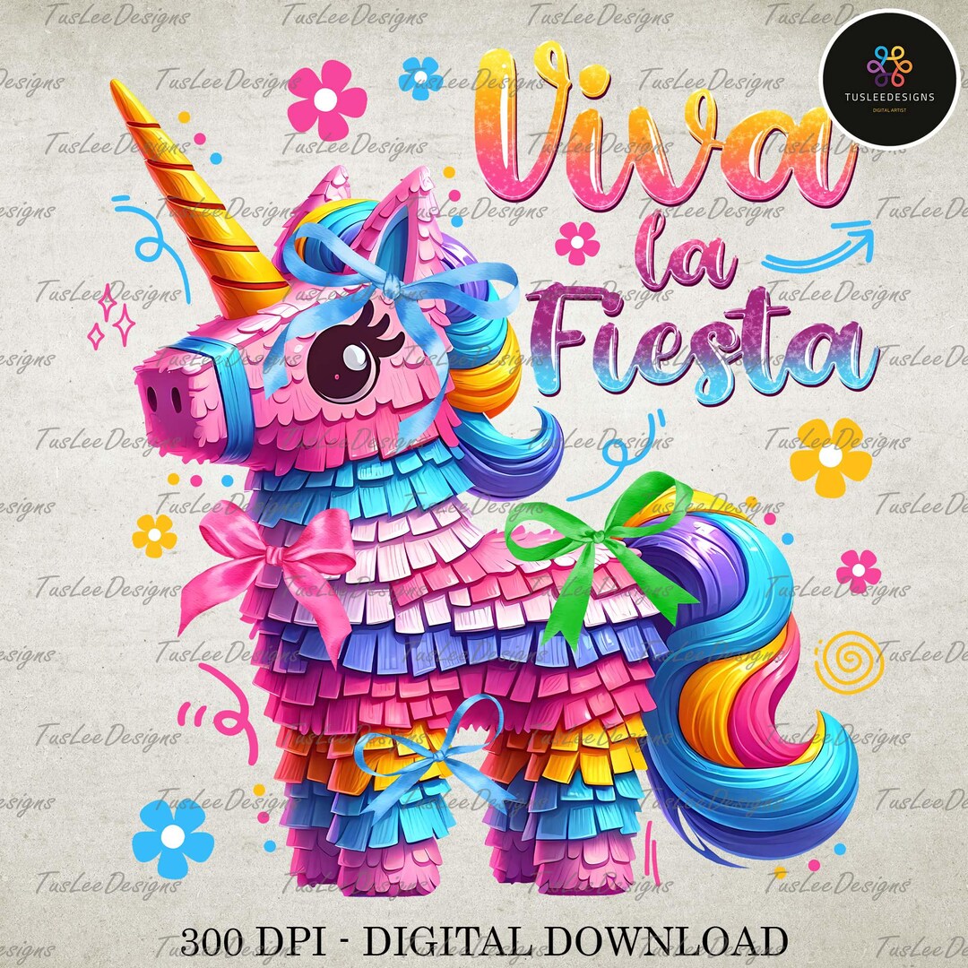Viva La Fiesta PNG, Mexican Pinata Coquette Bow Design, Mexican Party ...