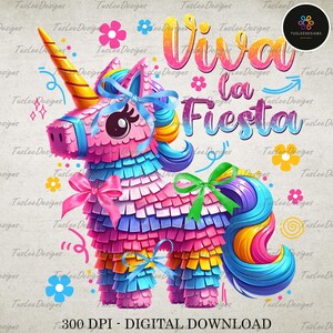 Viva La Fiesta PNG, Mexican Pinata Coquette Bow Design, Mexican Party Sublimation, Fiesta Vibes Png, Fiesta Party Png, Festival 2025 Png