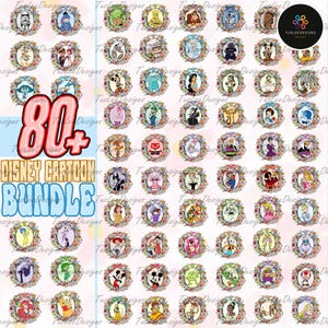 Pacchetto di clipart PNG dei cartoni animati, carta digitale Princess Coquette Bow, viaggio in famiglia PNG, vacanza in famiglia PNG, sublimazione di amici dei cartoni animati divertenti