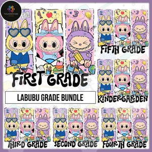Trending Doll Cartoon School Grade Png Bundle, Back To School 1st/2nd/3rd Grade Png, Retro School Designs, Monster Doll Toy Teacher Png