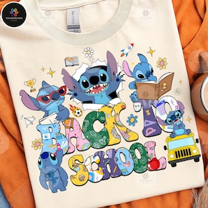 Trendy Cartoon Back To School Png, Blauer Alien Charakter Png, Lustige Kinder Zurück zu Schule Png, Retro Jungen Mädchen Erster Schultag Png