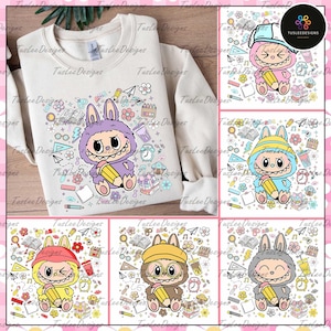 Cartoon Back To School Png Bundle, Teacher Png, First Day Of School Png, Cartoon New School Year, Cartoon School Shirt Design