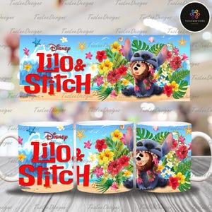 Cute Cartoon 11oz Mug Wrap Png,  Blue Monster 11oz Mug Wrap, Cartoon Blue Monster Mug Design, Cartoon 11oz Mug Wrap, 11oz Mug Wrap