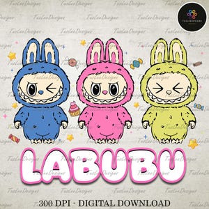 Perfect Gift for Kids, Monster Doll Png, Easter Coquette Bow Cute Doll For Kids Girls Png, Easter Coquette Bow Png, Gift For Easter Day