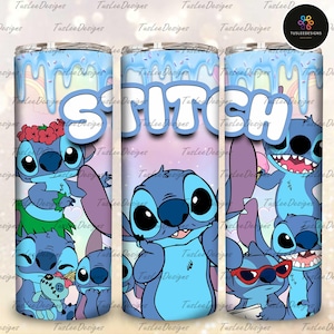 Blue Monster Character 20 OZ Tumbler Wrap Design, Digital Download, Skinny Straight Wrap, Cartoon 20 OZ Tumbler Wrap