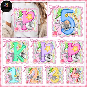 Preppy Back to School Bundle PNG, Coquette Teacher First Day of School Shirt Design, Girly Pencil Back To School, Pre-k 1st/2nd/3rd Grade