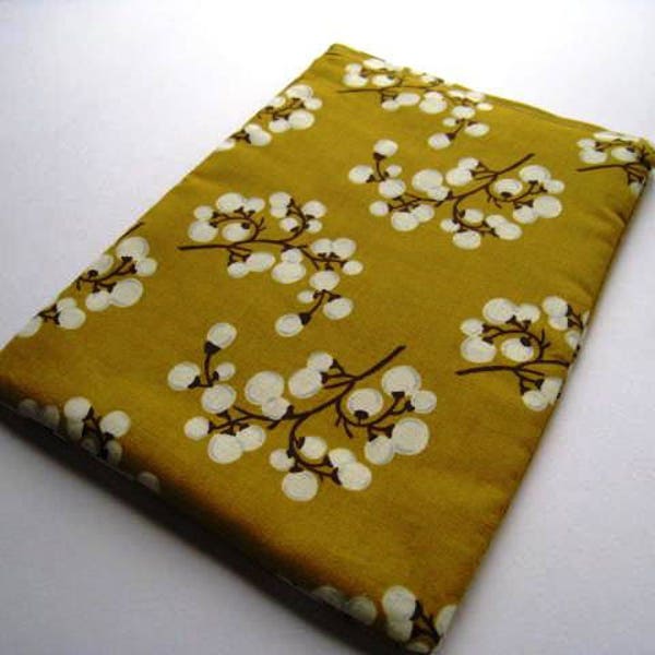 MUSTARD FLOWERS - Kindle Paperwhite, Fire, Voyage, Kindle Fire HD Nook, Nook Color, Ereader Sleeve - Padded and Zipper Clos