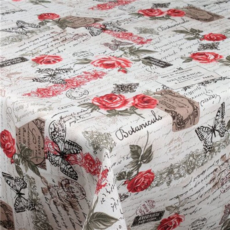 Diameter 68-170 cm ROUND Handmade Tablecloth ROSES