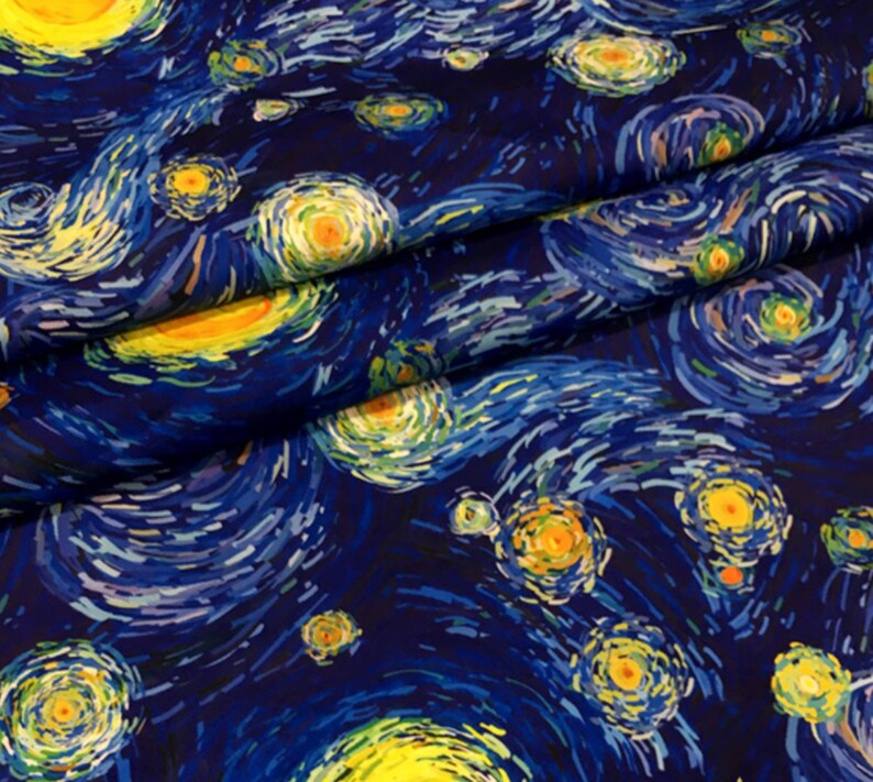 STARRY NIGHT - Small RECTANGLE Handmade Tablecloth - Measures 48” X 55 ...