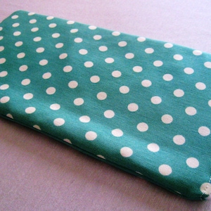 Pois su verde acqua - Custodia per tastiera Apple Magic, custodia per tastiera Apple, custodia per tastiera wireless Samsung - imbottita e con chiusura a cerniera