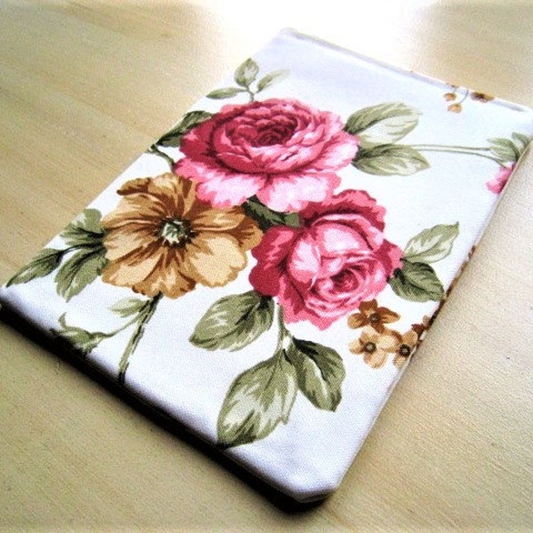 ROSES - Kindle Paperwhite, Fire, Voyage, Kindle Fire HD Nook, Nook Color, Glowlight Ereader Sleeve - Padded and Zipper Closure