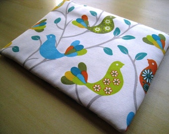 Birds Teal and Green  -MacBook Pro MacBook Air 13 inch Macbook Pro 15 Inch Laptop Sleeve Cover Bag - Padded and Zipper Closure