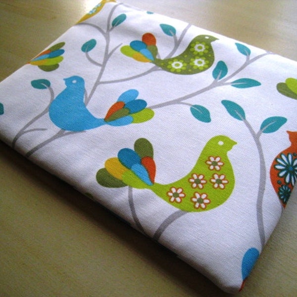 Birds Teal and Green  -MacBook Pro MacBook Air 13 inch Macbook Pro 15 Inch Laptop Sleeve Cover Bag - Padded and Zipper Closure