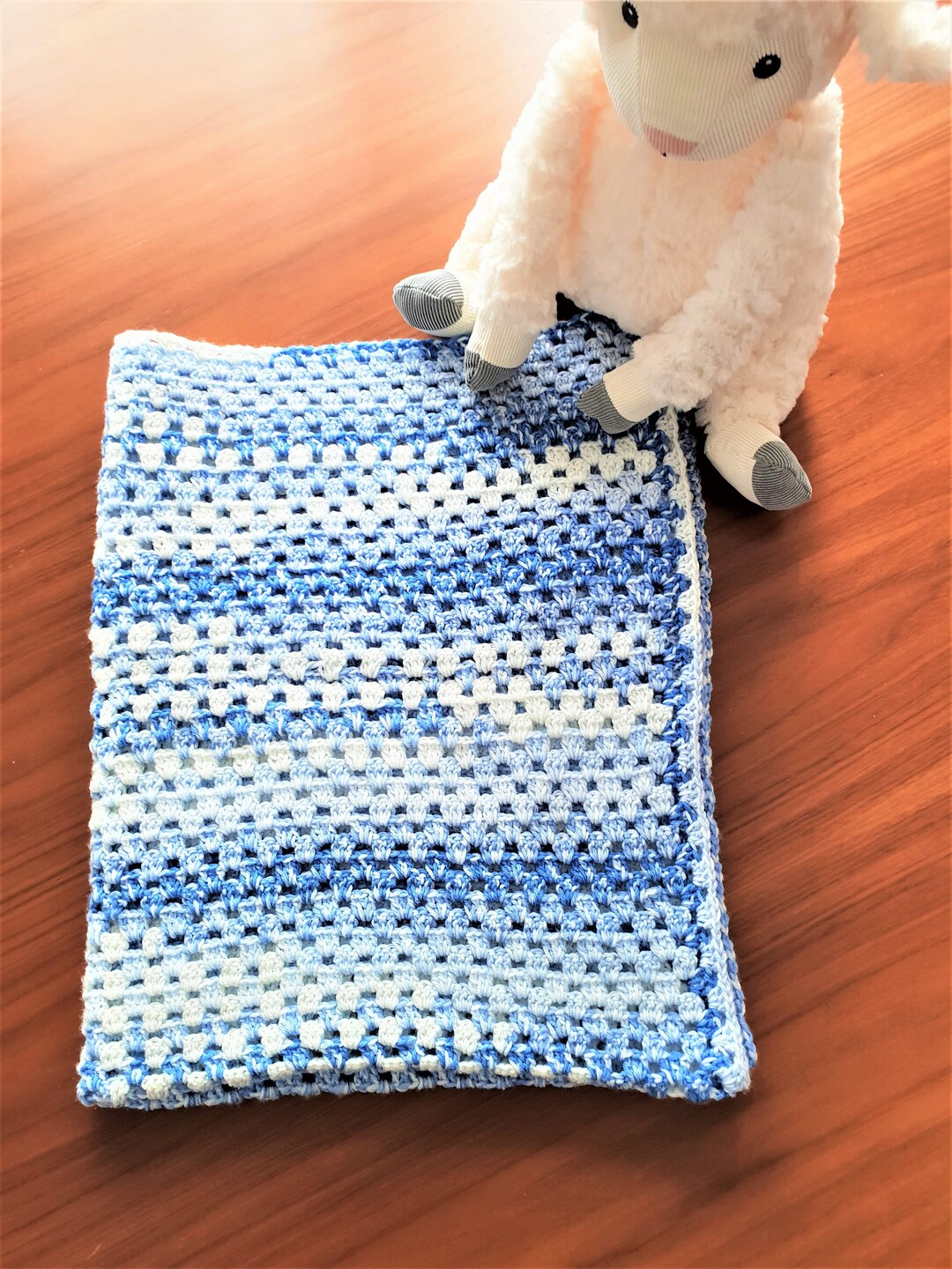 Baby Blue Baby Boy Blanket Handmade Textured Baby Blanket in Etsy