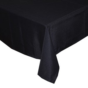 Tovaglia ROTONDA fatta a mano - Diametro personalizzabile 47", 51", 55", 59", 67" - 120 cm, 130 cm, 140 cm, 150 cm, 160 cm, 170 cm - NERO UNICO