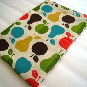Poires et pommes - Kindle Paperwhite, Fire, Voyage, Kindle Fire HD Nook, Nook Color, Glowlight Ereader Sleeve - Rembourré et fermeture à glissière