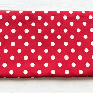 Polka Dots on Red Apple Magic Keyboard Sleeve, Case, Magic Keyboard 2, Extended Keyboard with Numeric Keypad Padded and Zipper Closure image 1