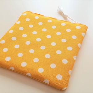 Yellow Polka Dots - Apple Magic Trackpad Sleeve, Cover, Bag Trackpad 1 or Trackpad 2 Logitech Trackpad for Mac - Padded and Zipper Closure