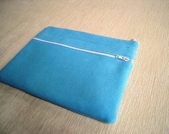 Sky Blue - Front Zipper Pocket - MacBook Pro MacBook Air 13 inch Macbook Pro 15 Inch Laptop Sleeve Cover Bag - Padded and Zipper Closure