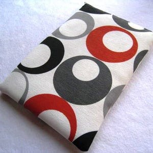 CERCLES RÉTRO - Kindle Paperwhite, Fire, Voyage, Kindle Fire HD Nook, Nook Color, Glowlight Ereader Sleeve - Rembourré et fermeture à glissière