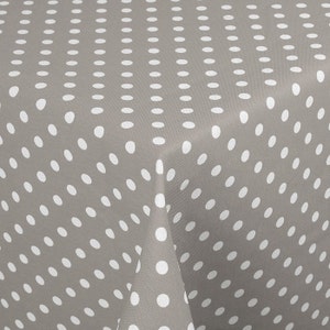 Diameter 68-170 cm POLKA DOTS on Green ROUND Handmade Tablecloth