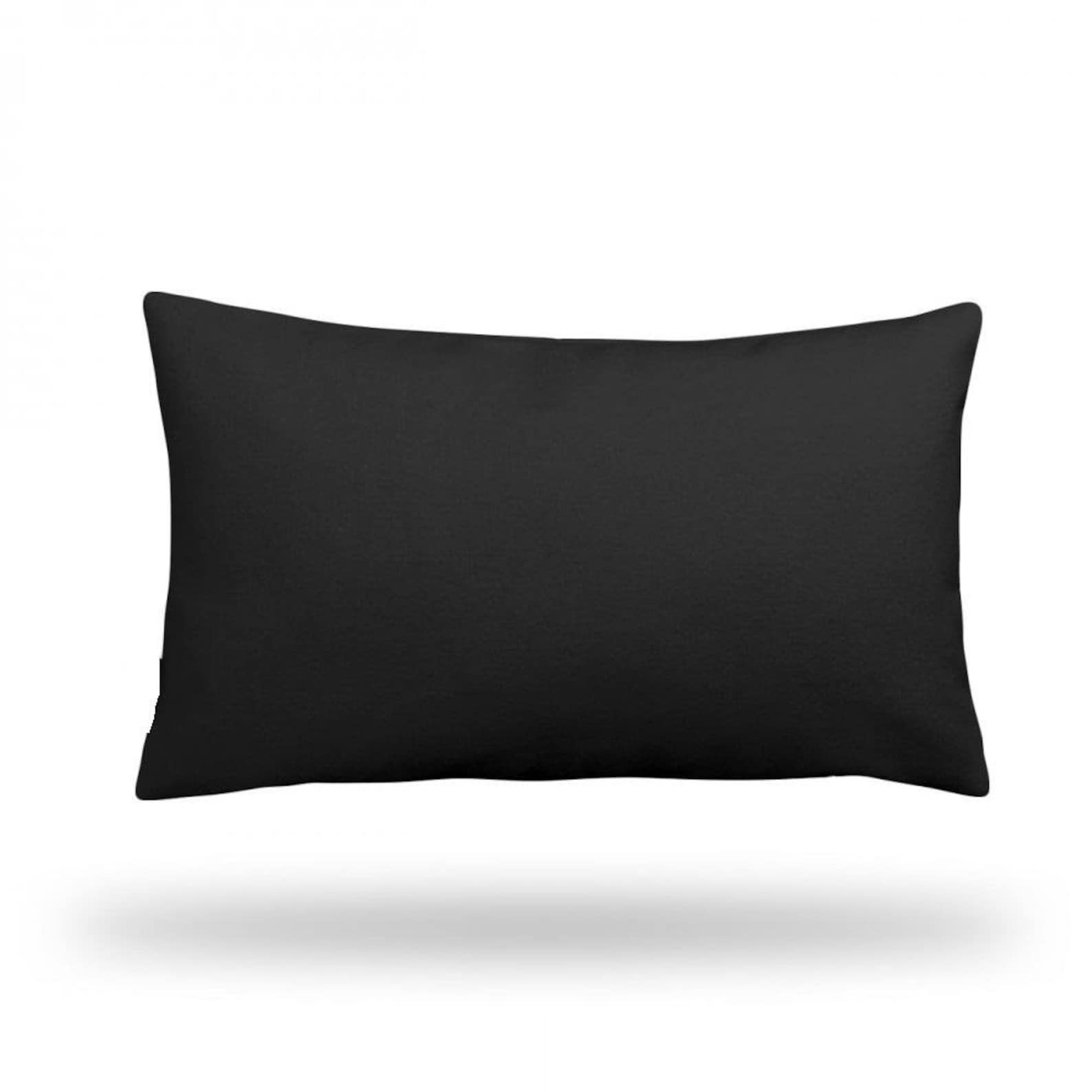 SOLID BLACK Throw Pillow Decorative Pillow Pillow Cover Etsy