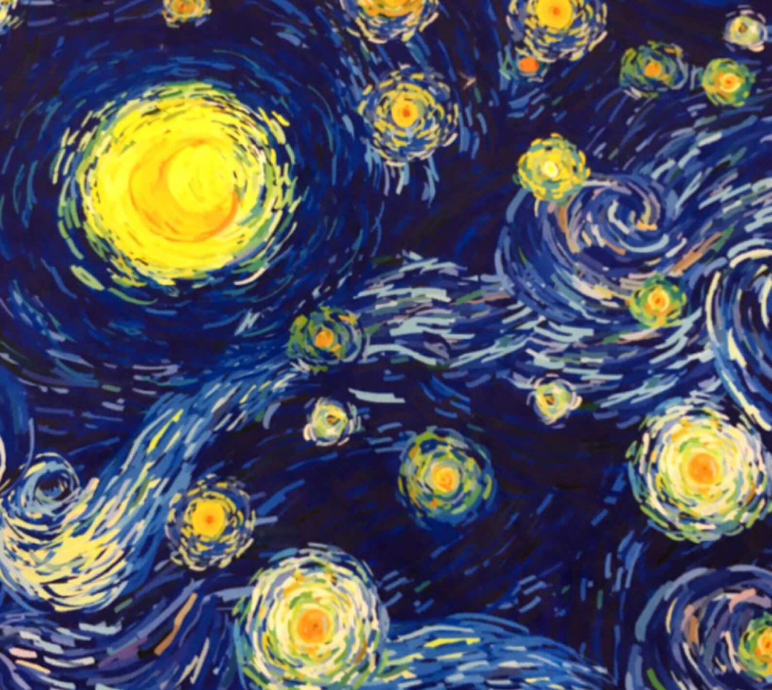 STARRY NIGHT - Small RECTANGLE Handmade Tablecloth - Measures 48” X 55 ...
